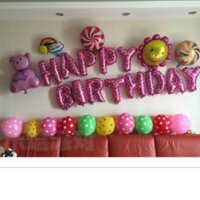 Set bong bóng trang trí Happy Birthday
