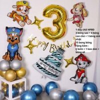 Set Bóng Hình Chó Cứu Hộ MARSHALL Paw Patrol Lớn Trang Trí Sinh Nhật Bé Chủ Đề Biệt Đội Chó CHO4