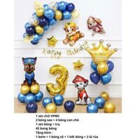 Set Bóng Hình Chó Cứu Hộ MARSHALL Paw Patrol Lớn Trang Trí Sinh Nhật Bé Chủ Đề Biệt Đội Chó CHO6