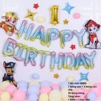 Set Bóng Hình Chó Cứu Hộ MARSHALL Paw Patrol Lớn Trang Trí Sinh Nhật Bé Chủ Đề Biệt Đội Chó CHO1