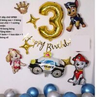 Set Bóng Hình Chó Cứu Hộ MARSHALL Paw Patrol Lớn Trang Trí Sinh Nhật Bé Chủ Đề Biệt Đội Chó CHO7