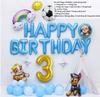 Set Bóng Hình Chó Cứu Hộ MARSHALL Paw Patrol Lớn Trang Trí Sinh Nhật Bé Chủ Đề Biệt Đội Chó CHO5