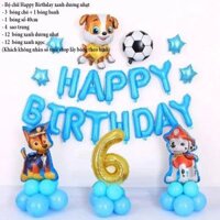 Set Bóng Hình Chó Cứu Hộ MARSHALL Paw Patrol Lớn Trang Trí Sinh Nhật Bé Chủ Đề Biệt Đội Chó CHO14