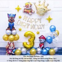 Set Bóng Hình Chó Cứu Hộ MARSHALL Paw Patrol Lớn Trang Trí Sinh Nhật Bé Chủ Đề Biệt Đội Chó CHO16
