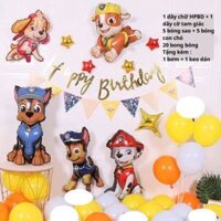 Set Bóng Hình Chó Cứu Hộ MARSHALL Paw Patrol Lớn Trang Trí Sinh Nhật Bé Chủ Đề Biệt Đội Chó CHO3