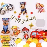 Set Bóng Hình Chó Cứu Hộ MARSHALL Paw Patrol Lớn Trang Trí Sinh Nhật Bé Chủ Đề Biệt Đội Chó CHO2