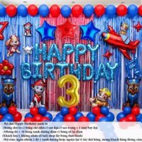 Set Bóng Hình Chó Cứu Hộ MARSHALL Paw Patrol Lớn Trang Trí Sinh Nhật Bé Chủ Đề Biệt Đội Chó CHO18