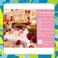 Set bóng lựu dày kèm phụ kiện trang trí phòng tân hôn,giường cưới