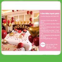 Set bóng lựu dày kèm phụ kiện trang trí phòng tân hôn,giường cưới