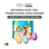 Set bóng muối tắm trứng khủng long SADOER, muối tắm làm sạch dịu nhẹ, an toàn thân thiện với da, quà tặng dễ thương đặc biệt cho bé trai