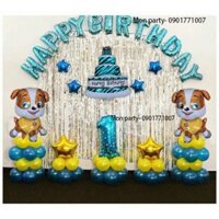 Set bóng sinh nhật Cún con - dụng cụ pha chế quầy bar, gia dụng [ có sỉ ]