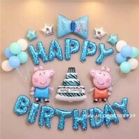 Set bóng sinh nhật heo peppa Hồng /Xanh/Đủ màu - dụng cụ pha chế quầy bar, gia dụng [ có sỉ ]