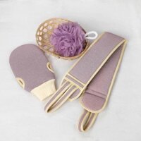 Set bông tắm cọ lưng 3 chi tiết mẫu mới nhất 2023 siêu hot giadung.baongan