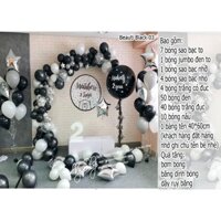 Set bóng trang trí sinh nhật người lớn -Beauti Black 03