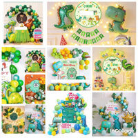 Set Bóng trang trí sinh nhật khủng long kèm backdrop