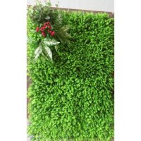 Set cây giả trang trí đẹp cho 1m2 tường cây giả trang trí - Vỉ cỏ nhựa mắt trâu (tai chuột) 308