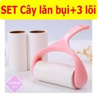 Set Cây lăn + 2 Lõi (3in1) Làm sạch xơ vải, loại bỏ bụi, gàu, lông vật nuôi bám trên quần áo, ghế sofa