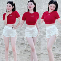 SET CAZY QUẦN ĐÙI RÚT 2 BÊN THOẢI MÁI MẶC ĐI BIỂN K5601_CAROTSHOP