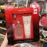 Set chai nước hoa chính hãng Mỹ hiệu Calvin Klein One kèm chai kem dưỡng ẩm da dành cho cả nam và nữ - S2NHCK