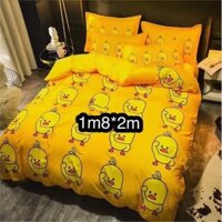 Set chăn ga gối vịt vàng