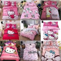 set chăn ga poly cotton hello kitty mẫu tổng hợp