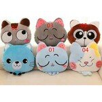 Set Chăn Gối ngủ văn phòng 3 in 1 hình mèo Chibi