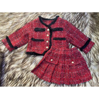 set chân váy dạ mùa đông cho các bé gái