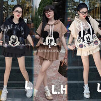 Set chân váy Mickey có nón Set thể thao Mickey form chuẩn QC