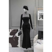 Sét Chân váy quây rúm + cadigan