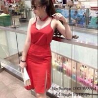 Set chân váy xẻ tà+ áo dây siêu sexy