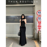 Set Chân Váy Xẻ Tà + Áo Lọ Sát Nách - Thun Boutique [SET0030]