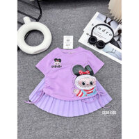 Set chân váy xếp ly Labubu bé gái 8-28kg