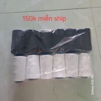 set chỉ may trắng đen