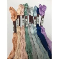 Set chỉ thêu cotton DMC Pháp mã NV16, gồm chín mầu như ảnh