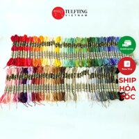 Set chỉ thêu tay Airo 50 màu/100 màu đủ tone không xù, độ bóng nhẹ, không phai màu dùng làm đồ handmade