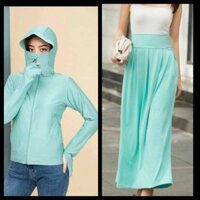 Sét Chống Nắng Gồm Áo Nắng Và Chân Váy Quây