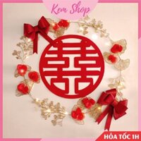 Set chữ hỷ trang trí đám cưới DIY, chữ hỷ trang trí phòng khách, phòng cưới - Kem Shop K364
