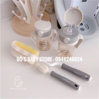 Set cọ bình, núm ti silicon BOTTLE BRUSH Modui Bluemama chính hãng Hàn Quốc