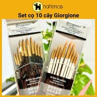 Set cọ vẽ 10 cây đầu tròn cao cấp Giorgione