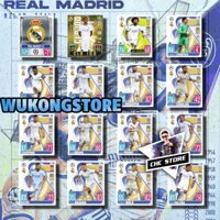 Set combo 16 thẻ cầu thủ bóng đá REAL MARDRID match attax 2021/22 size poca