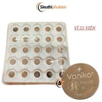 Sét combo 25 viên Pin Voniko CR2450 3V - hàng nhật bãi xịn, Pin Lithium 3V CR2450