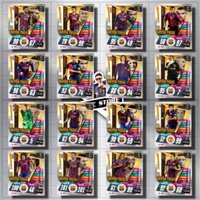 Set combo 28 Thẻ cầu thủ huyền thoại Barcelona barca MATCH ATTAX 2020/21 size poca Messi Ronaldinho Rivaldo Xavi Pique