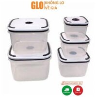 Set Combo 5 Hộp Nhựa Vuông Đựng Thực Phẩm