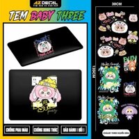 Set Combo Sticker Baby Three Cute Dán Xe Máy Xe Điện Mũ Bảo Hiểm | CB-BABYTHREE-03 | Decal Trang Trí