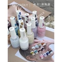 Set cồn loang cọ nét QingYou 12 màu màu sữa pastel cực kì xinh xắn vẽ móng tay nail design vân đá