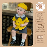 Set công tử, bộ đồ bé trai  hàn quốc moimoln cover chất thô kaki mùa hè cho bé trai 0-3t - BINBABY KOREA(Hàng đang về)