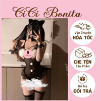 Set cosplay mèo bông trắng sexy (quà tặng đặc biệt cho cặp đôi) CP65 CICI BONITA HCM