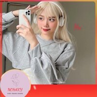 Set Croptop Dài Tay Kèm Áo Bra Logo Ngực, Bộ Áo Crt Nữ Dáng Rộng Kèm Áo Trong B031
