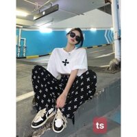 Set Croptop Quần Chấm Bi Dài