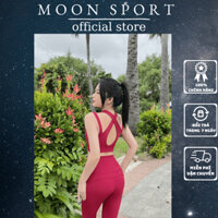 Set dài 4 dây đan chéo thể thao tập Gym - Yoga - Aerobic, đồ tập gym, yoga nữ kèm sẵn mút chất đẹp co giãn đa chiều